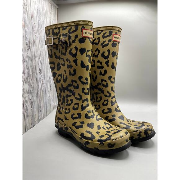 Hunter Kids Rain Waterproof Animal Print boots unisex G4 /B3 - Picture 1 of 8